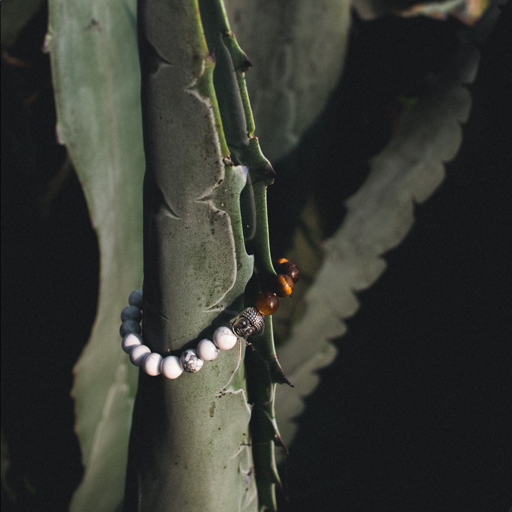 Brown Natural Stone Beaded Bracelet